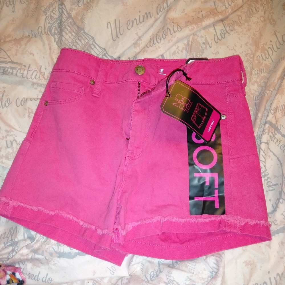 Hot pink short shorts